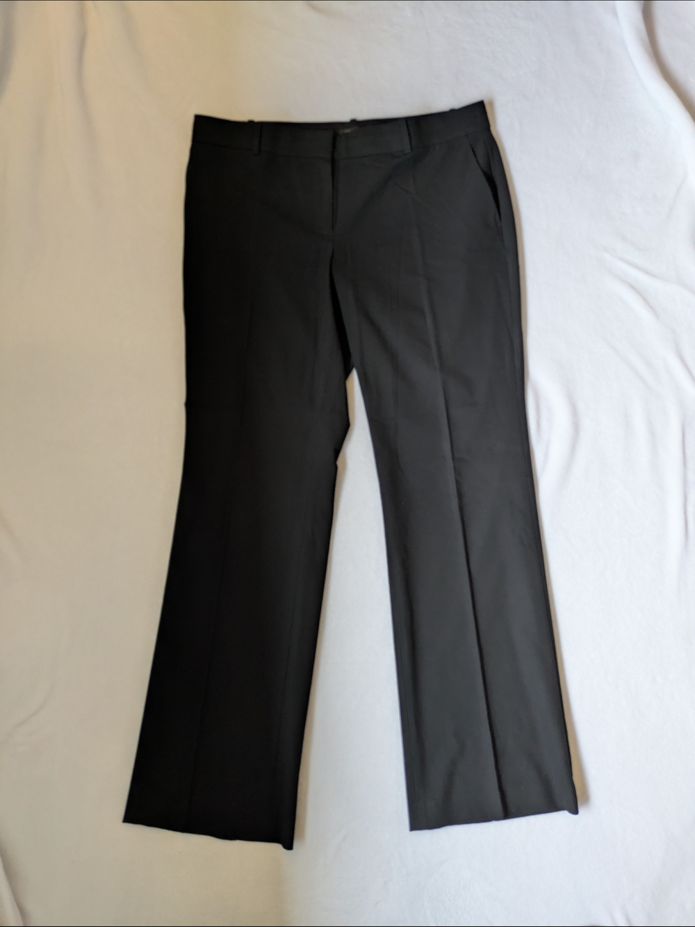 Ann Taylor Devin Fit Black Straight-Leg Dress Trousers